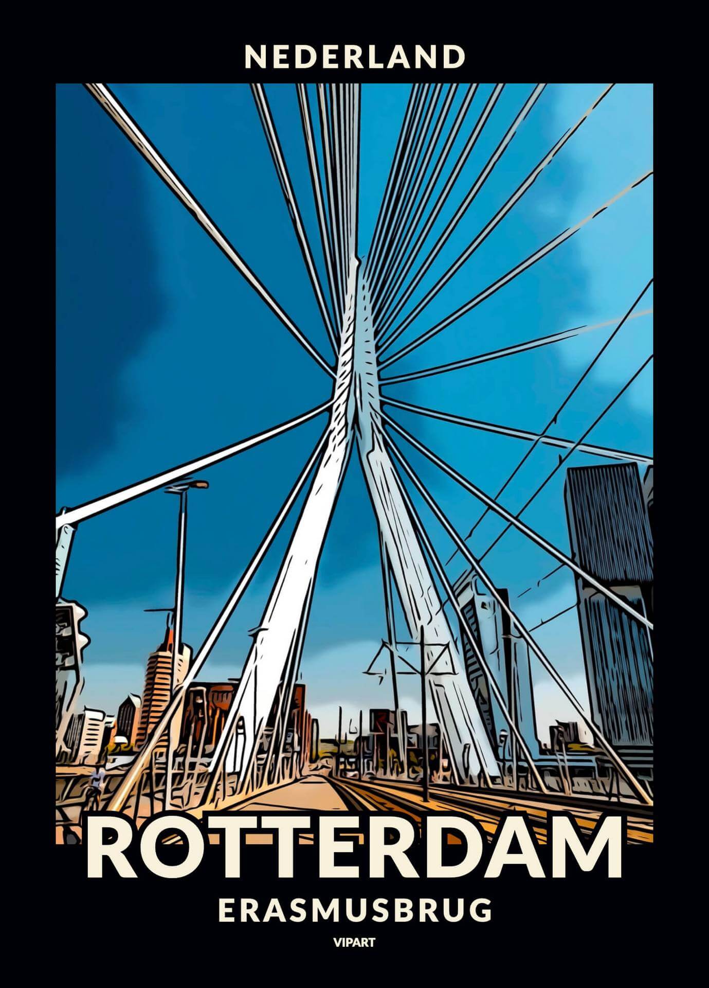 VIPART poster Erasmusbrug Rotterdam Nederland